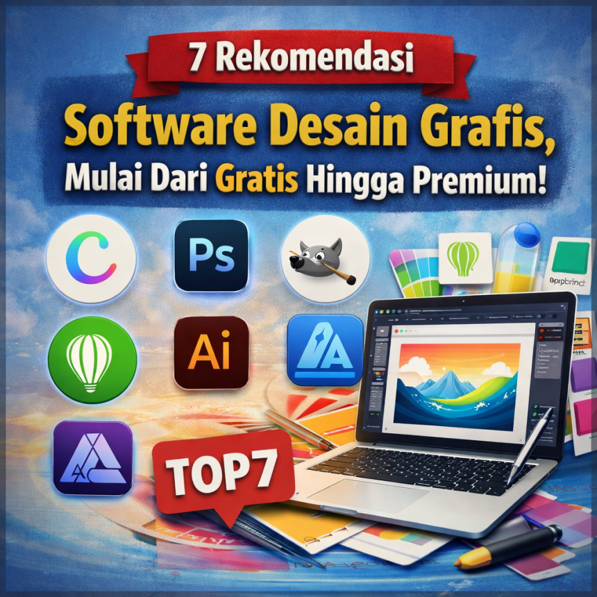 7 Rekomendasi Software Desain Grafis, Mulai Dari Gratis Hingga Premium!