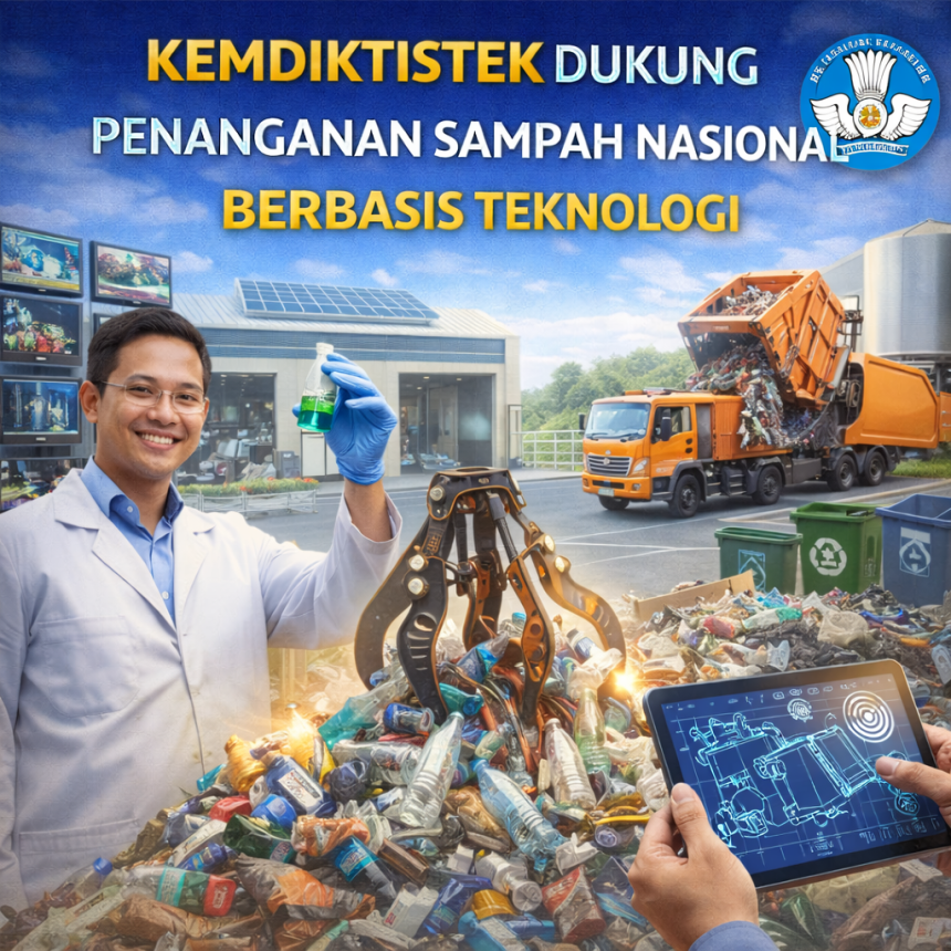 Kemdiktisaintek Dukung Penanganan Sampah Nasional Berbasis Teknologi