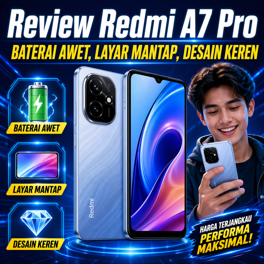 Review Redmi A7 Pro: Baterai Awet, Layar Mantap, Desain Keren