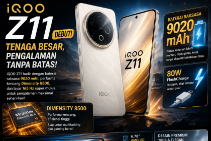 iQOO Z11 Debut: Usung Baterai 9020 mAh, Dimensity 8500, hingga Layar 165 Hz