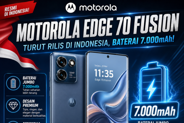 Motorola Edge 70 Fusion Turut Rilis di Indonesia, Baterai 7.000mAh!