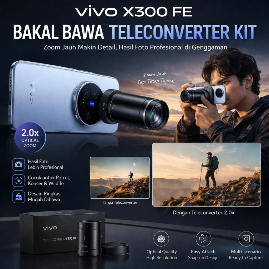 Vivo X300 FE Bakal Bawa Teleconverter Kit