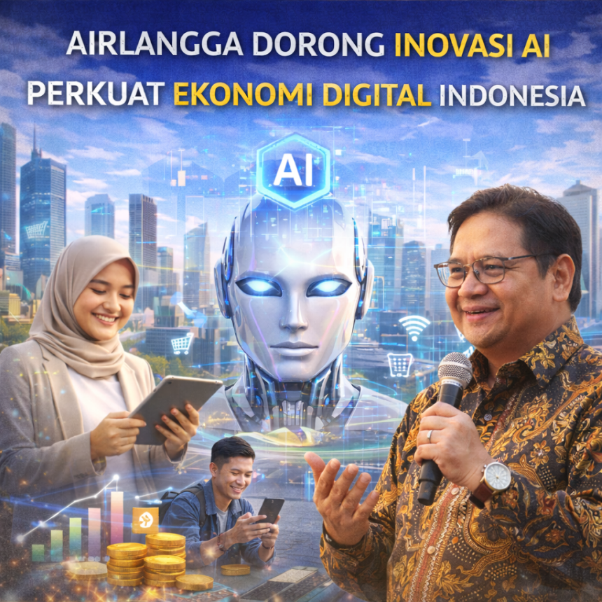 Airlangga Dorong Inovasi AI Perkuat Ekonomi Digital Indonesia