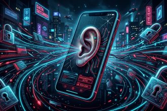 Ilustrasi smartphone dengarkan percakapan rahasia pengguna