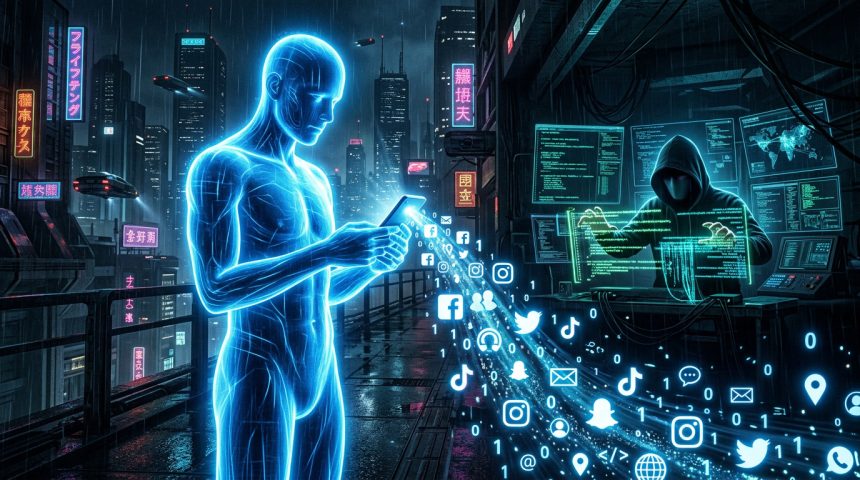Infografis cara kerja trik hacker akun medsos hilang melalui teknik phishing dan brute force