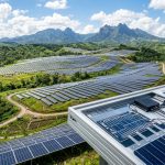 Instalasi panel surya skala besar untuk mendukung target PLTS 100 GW Indonesia