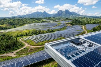 Instalasi panel surya skala besar untuk mendukung target PLTS 100 GW Indonesia