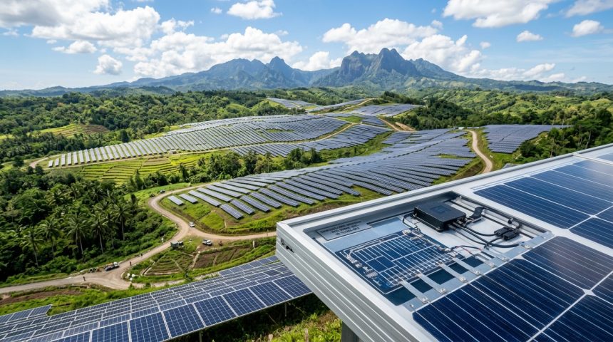 Instalasi panel surya skala besar untuk mendukung target PLTS 100 GW Indonesia