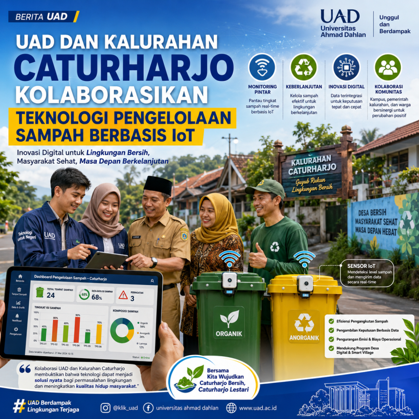 UAD dan Kalurahan Caturharjo Kolaborasikan Teknologi Pengelolaan Sampah Berbasis IoT