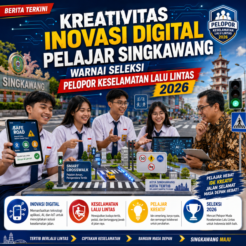 Kreativitas Inovasi Digital Pelajar Singkawang Warnai Seleksi Pelopor Keselamatan Lalu Lintas 2026