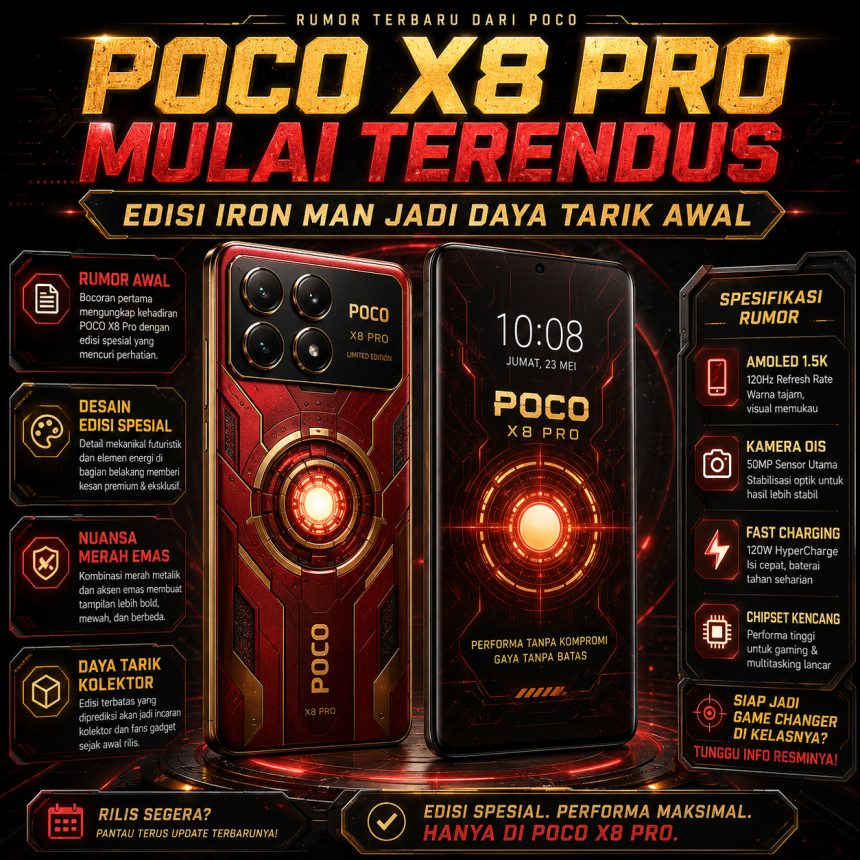 Poco X8 Pro Mulai Terendus, Edisi Iron Man Jadi Daya Tarik Awal