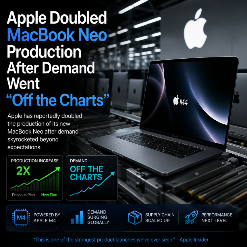 Apple Doubled MacBook Neo Production After Demand Went “Off the Charts”