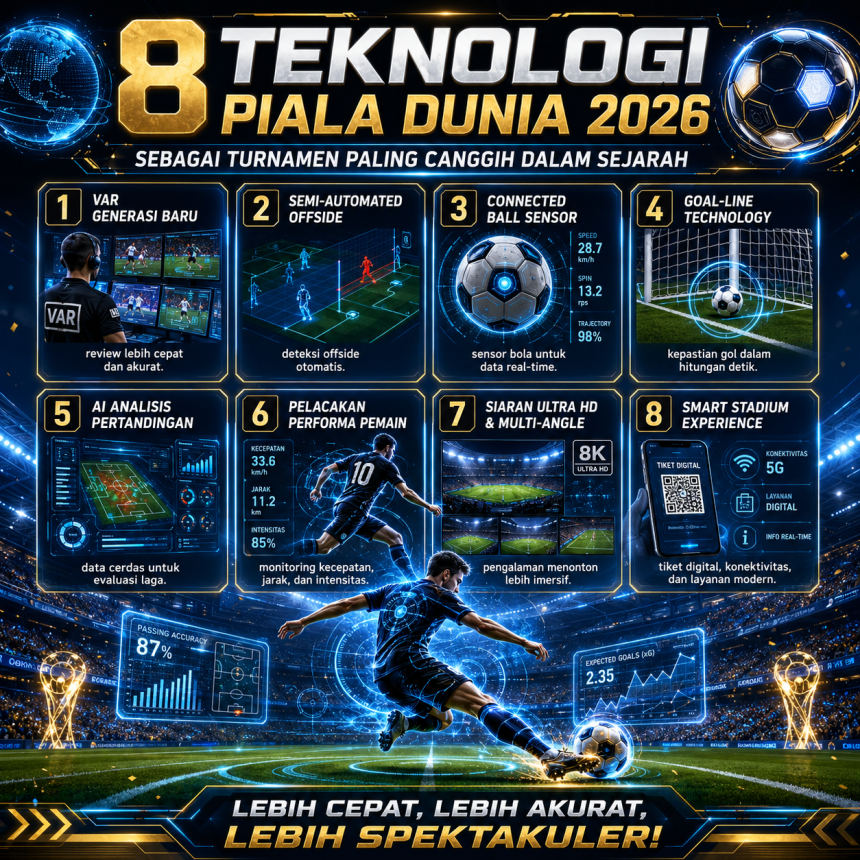8 Teknologi Piala Dunia 2026 sebagai Turnamen Paling Canggih dalam Sejarah