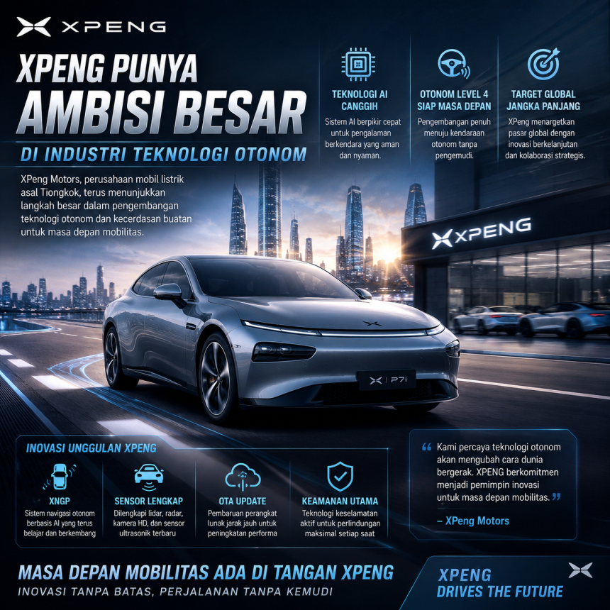 Xpeng Punya Ambisi Besar di Industri Teknologi Otonom