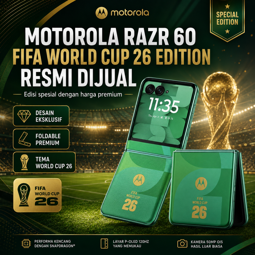Motorola Razr 60 FIFA World Cup 26 Edition Resmi Dijual, Edisi Spesial dengan Harga Premium