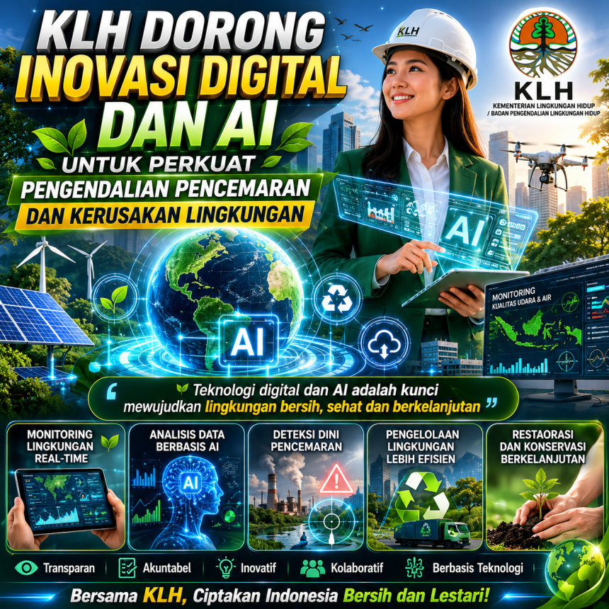 KLH Dorong Inovasi Digital dan AI untuk Perkuat Pengendalian Pencemaran dan Kerusakan Lingkungan
