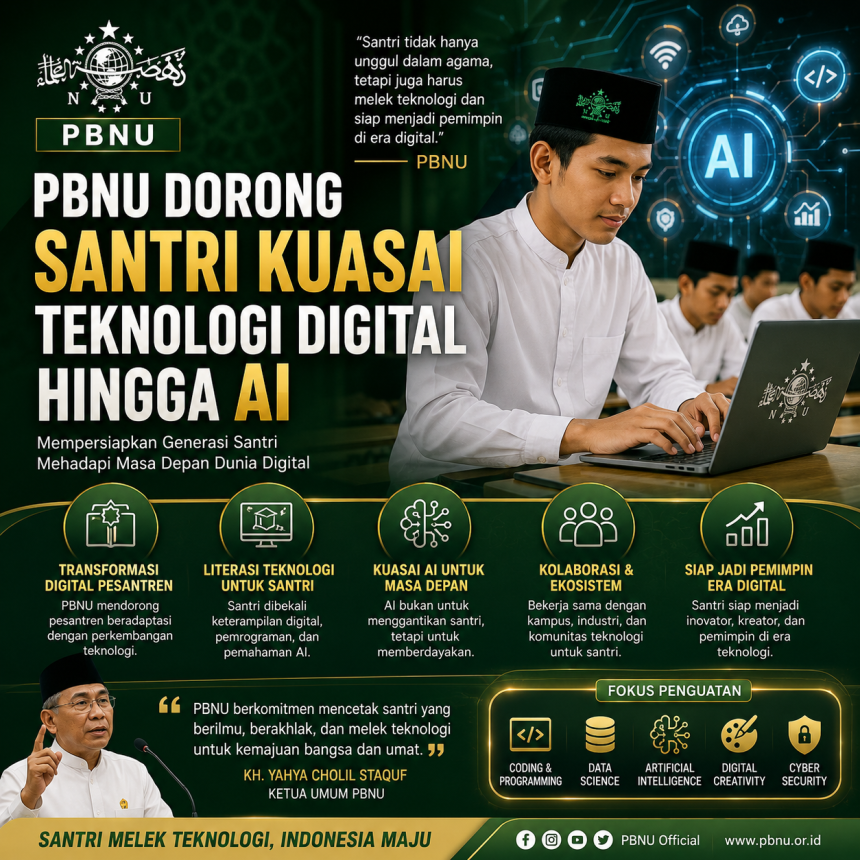 PBNU Dorong Santri Kuasai Teknologi Digital Hingga AI