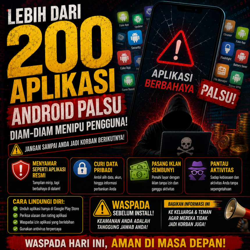 Lebih Dari 200 Aplikasi Android Palsu Diam-diam Menipu Pengguna